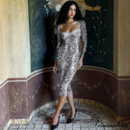 Exotic Elegant Sophisticated Trendy Alluring Midi Dress