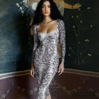 Exotic Elegant Sophisticated Trendy Alluring Midi Dress