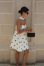 Polka Dot Strapless Mini Dress