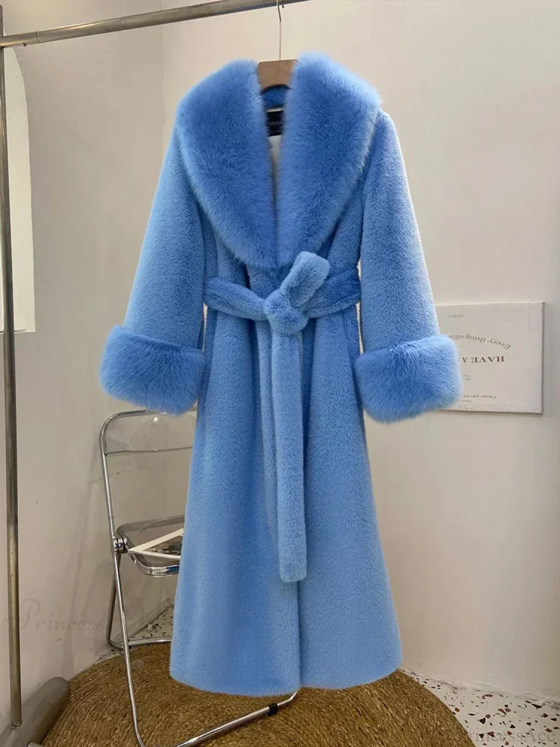 Faux Fur Collar Loose Warm Overcoat