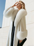 Faux Fur Collar Loose Warm Overcoat