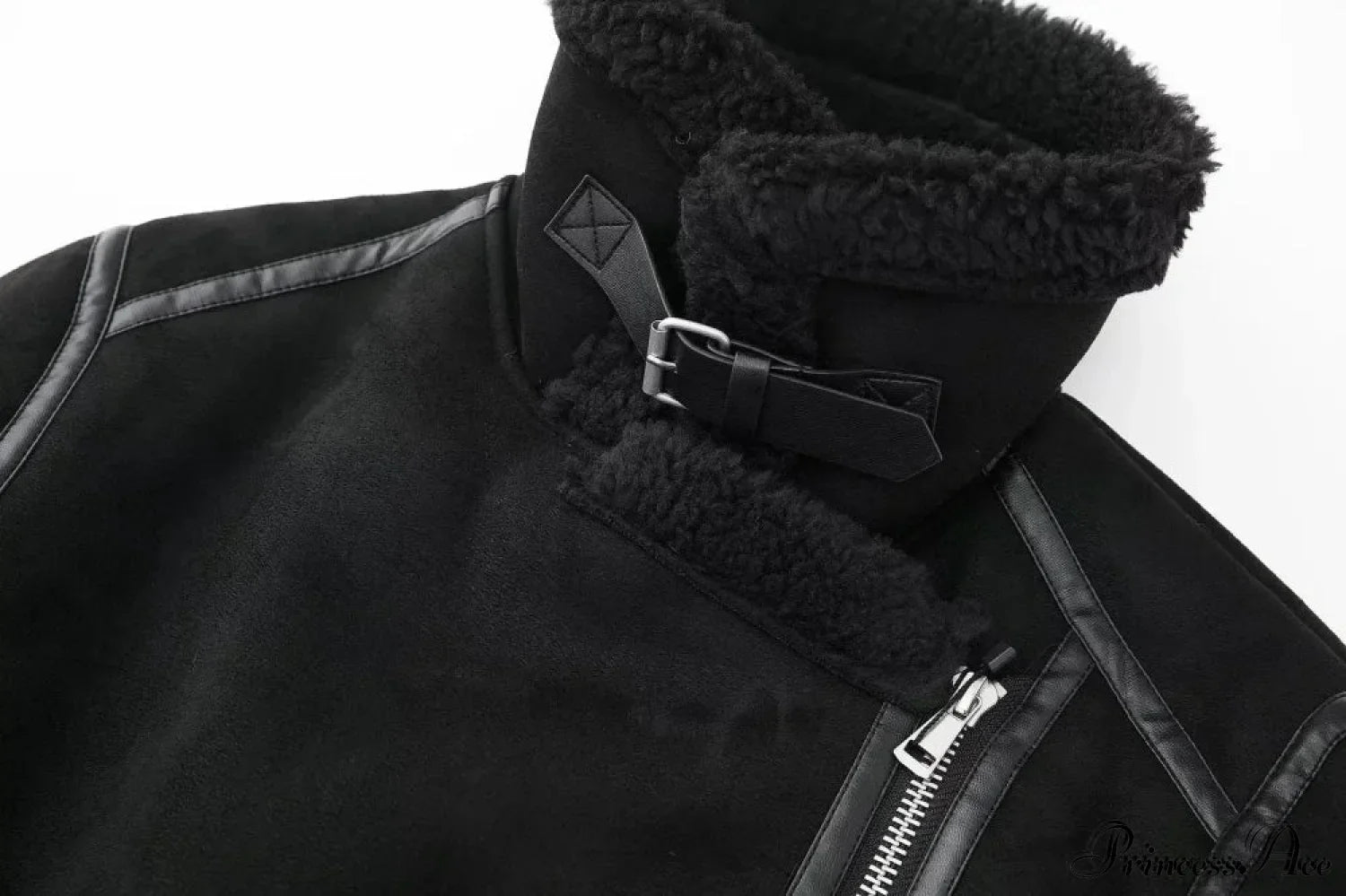Faux Fur Stylish Double-Sided Zipper Jacket