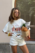 Cotton Trendy Loose Creative Print T-Shirt