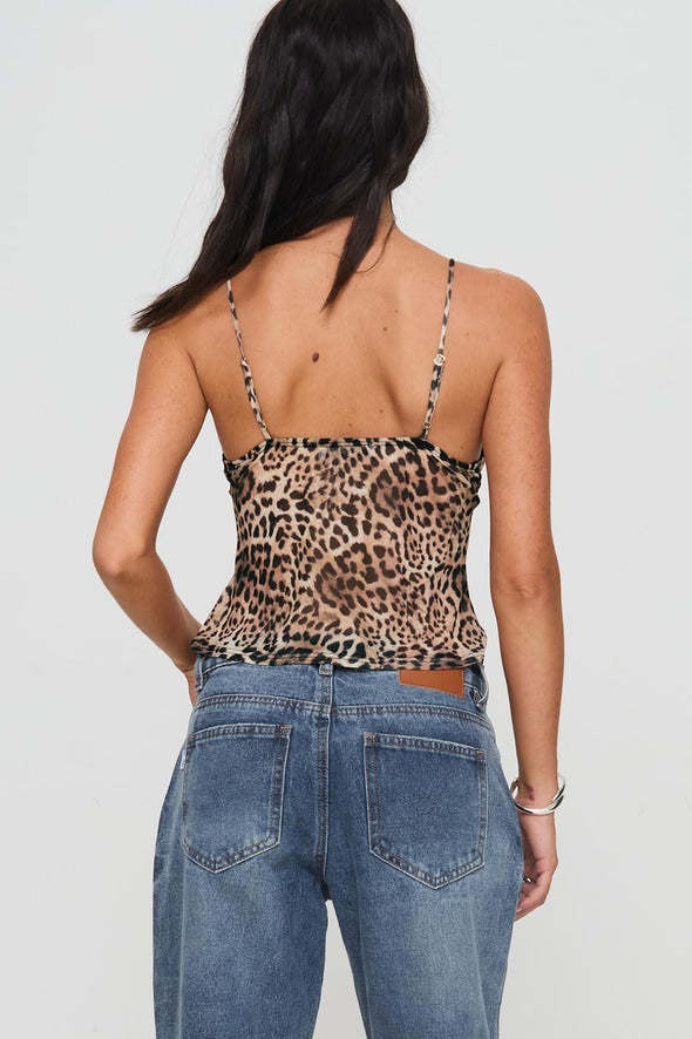 Leopard Print Cami Top