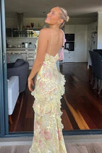 Wavy Trim Cami Maxi Dress
