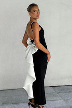 Elegant Bow Slim Fit Party Dress