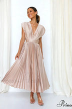 Loose Zipper Trendy Pleated Party Dress