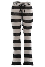 Striped Color Block Knit Skinny Pants
