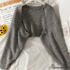 Solid Casual Short Knitted Cardigans