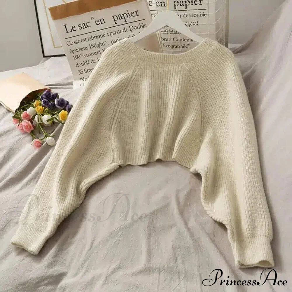 Solid Casual Short Knitted Cardigans