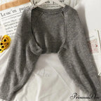 Solid Casual Short Knitted Cardigans