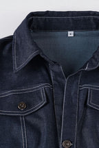 Street Denim Cropped Blouse