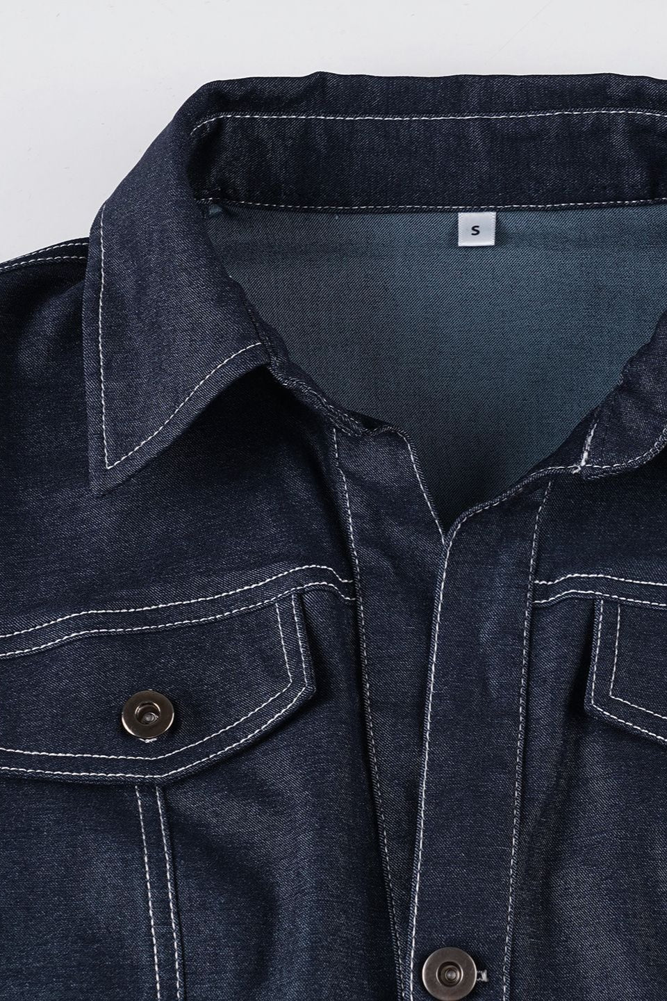 Street Denim Cropped Blouse
