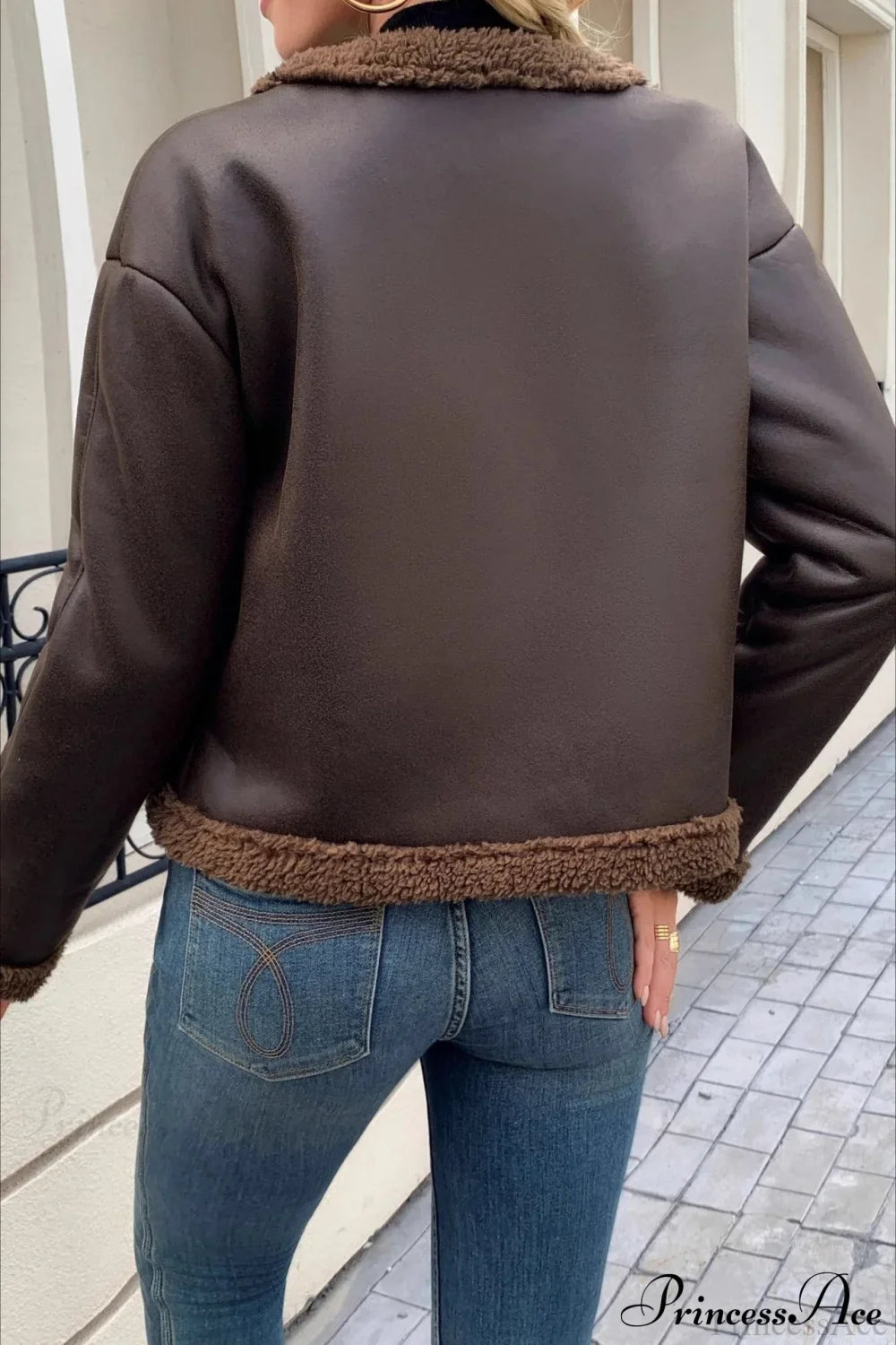 Fleece Collar Warm Casual Coat
