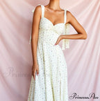 Fleur De Paris Charming Floral Split Midi Dress
