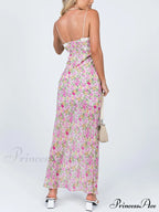 Floral Lace Trim Trendy Checkered Cropped Dress