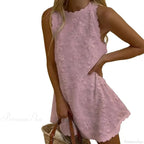 Floral Off-Shoulder Embroidery Loose Hem Dress