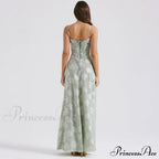 Floral Print Stylish Sheer Maxi Dress