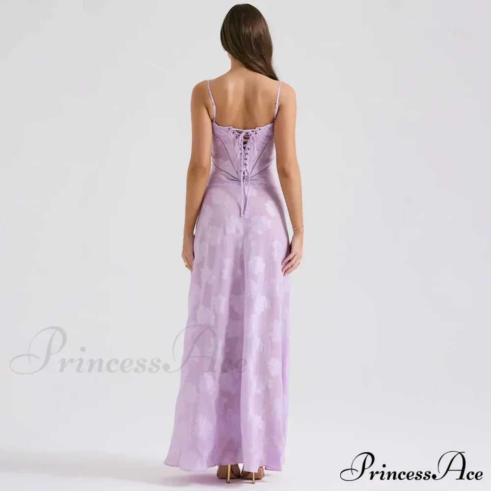Floral Print Stylish Sheer Maxi Dress
