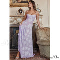 Floral Print Stylish Sheer Maxi Dress