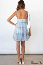 Floral Ruffled Stylish Mini Dress