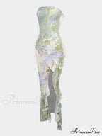 Floral Stylish Slit Maxi Dress