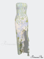 Floral Stylish Slit Maxi Dress