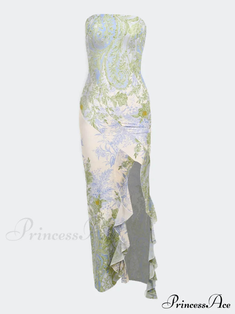 Floral Stylish Slit Maxi Dress