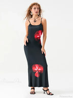 Floral Spaghetti Straps Sleeveless Slip Dress