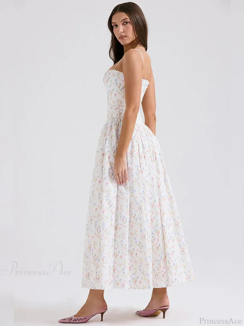 Floral Wrap A-Line Dress