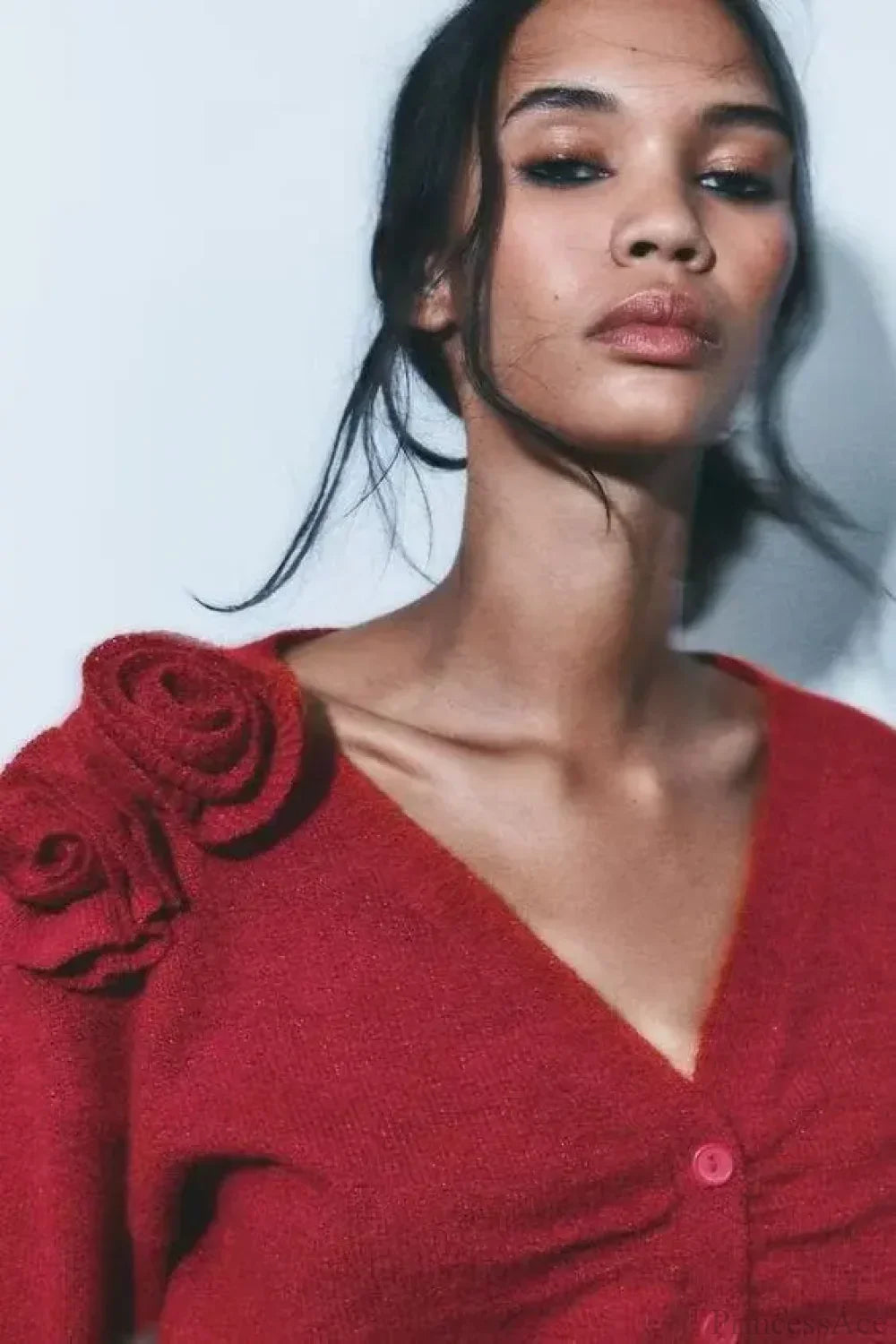Flower V-Neck Casual Cardigan