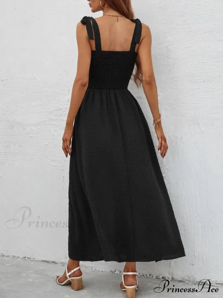 For Flowered Design Tiered Gown Smocked Women