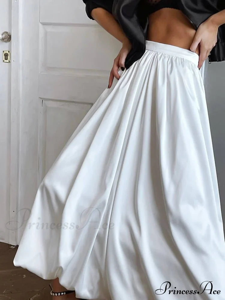 French High Waist Charming A-Line Skirt