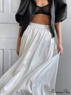 French High Waist Charming A-Line Skirt