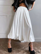 French High Waist Charming A-Line Skirt