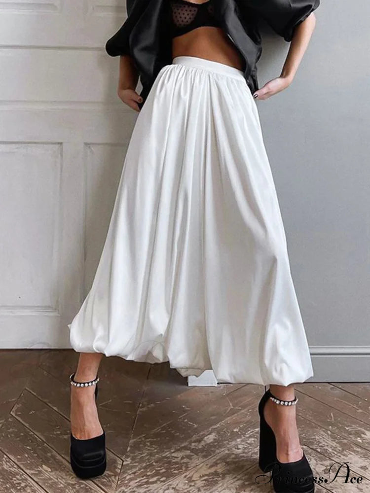 French High Waist Charming A-Line Skirt