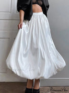 French High Waist Charming A-Line Skirt