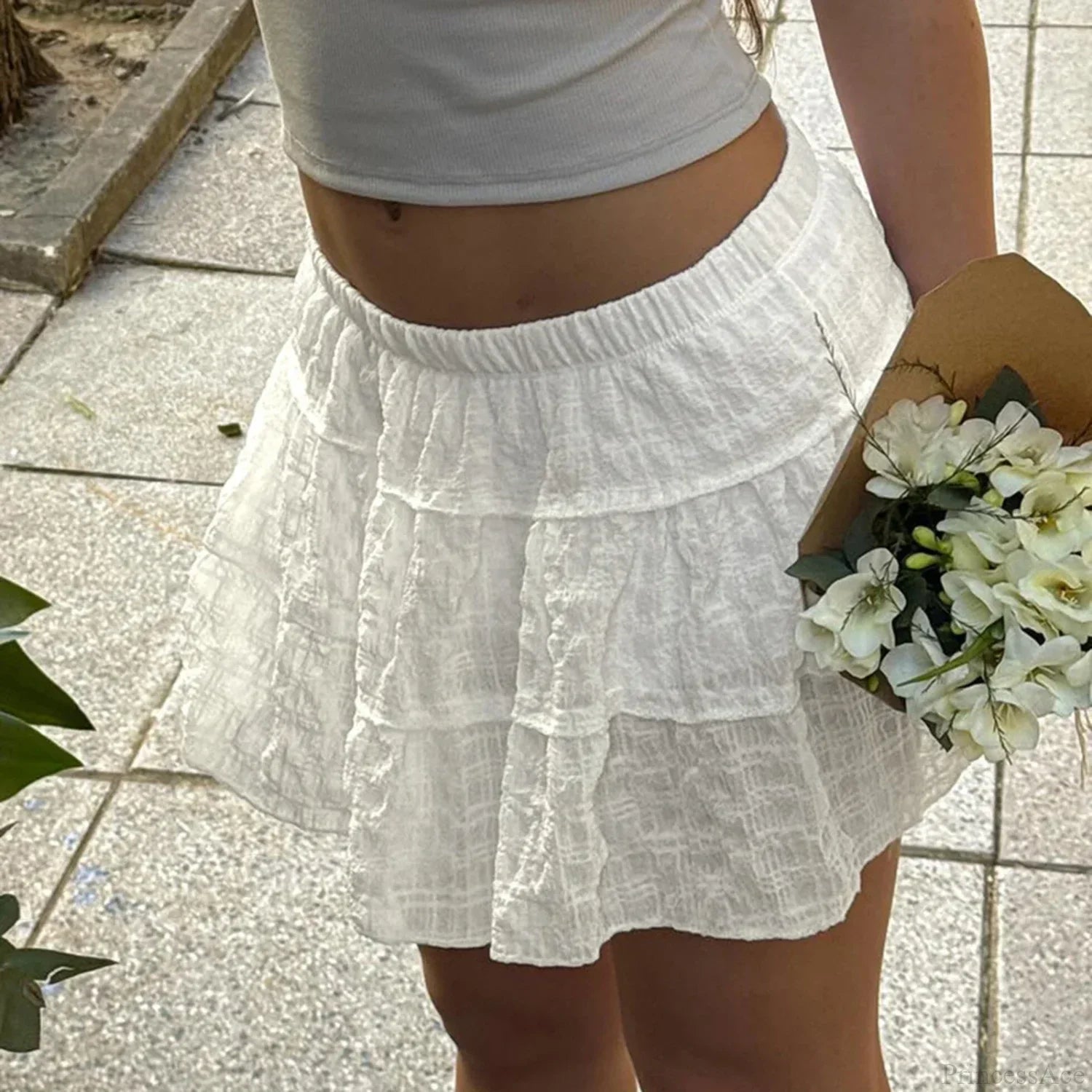 Frill Mini Skirt With Shorts