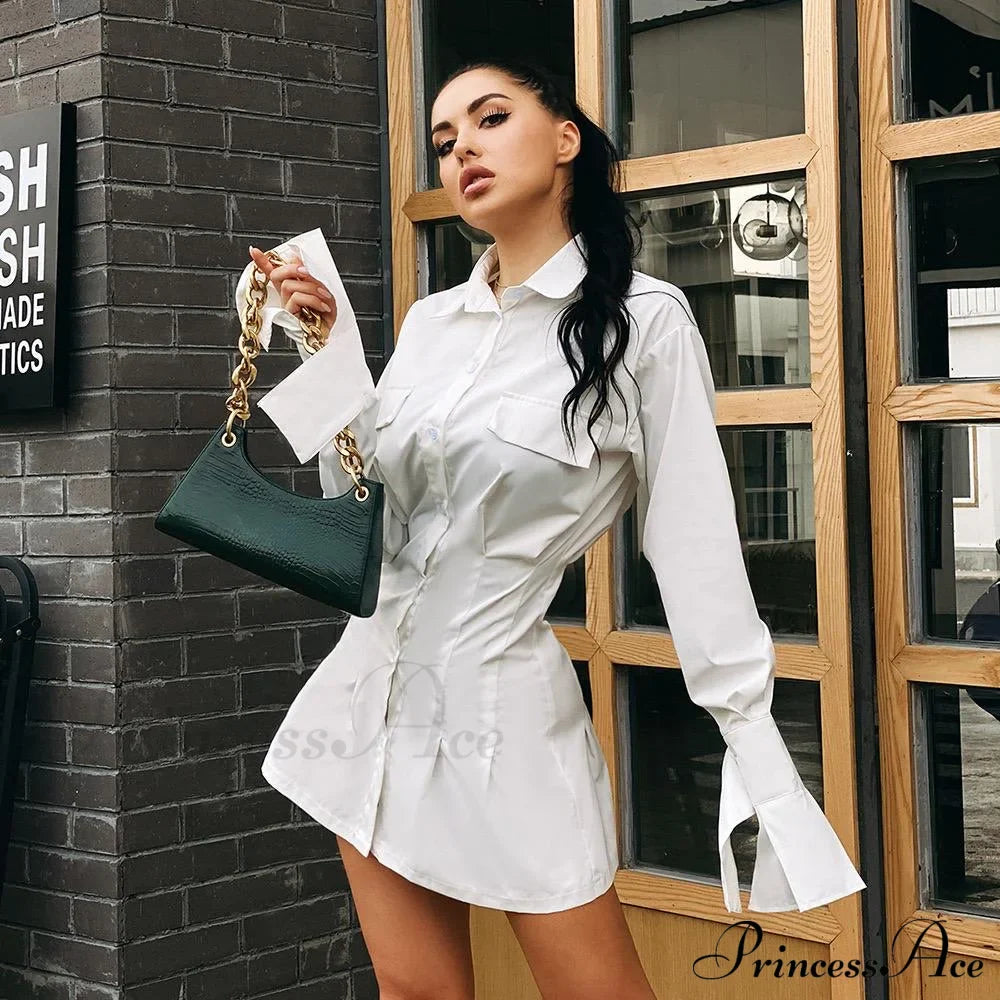 Gaby Elegant Shirt Dress