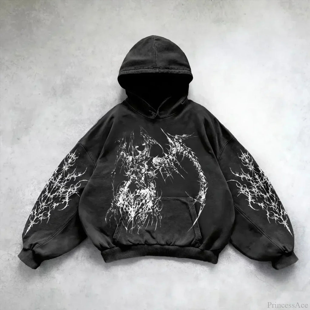 Goddess Pattern Print Hoodie