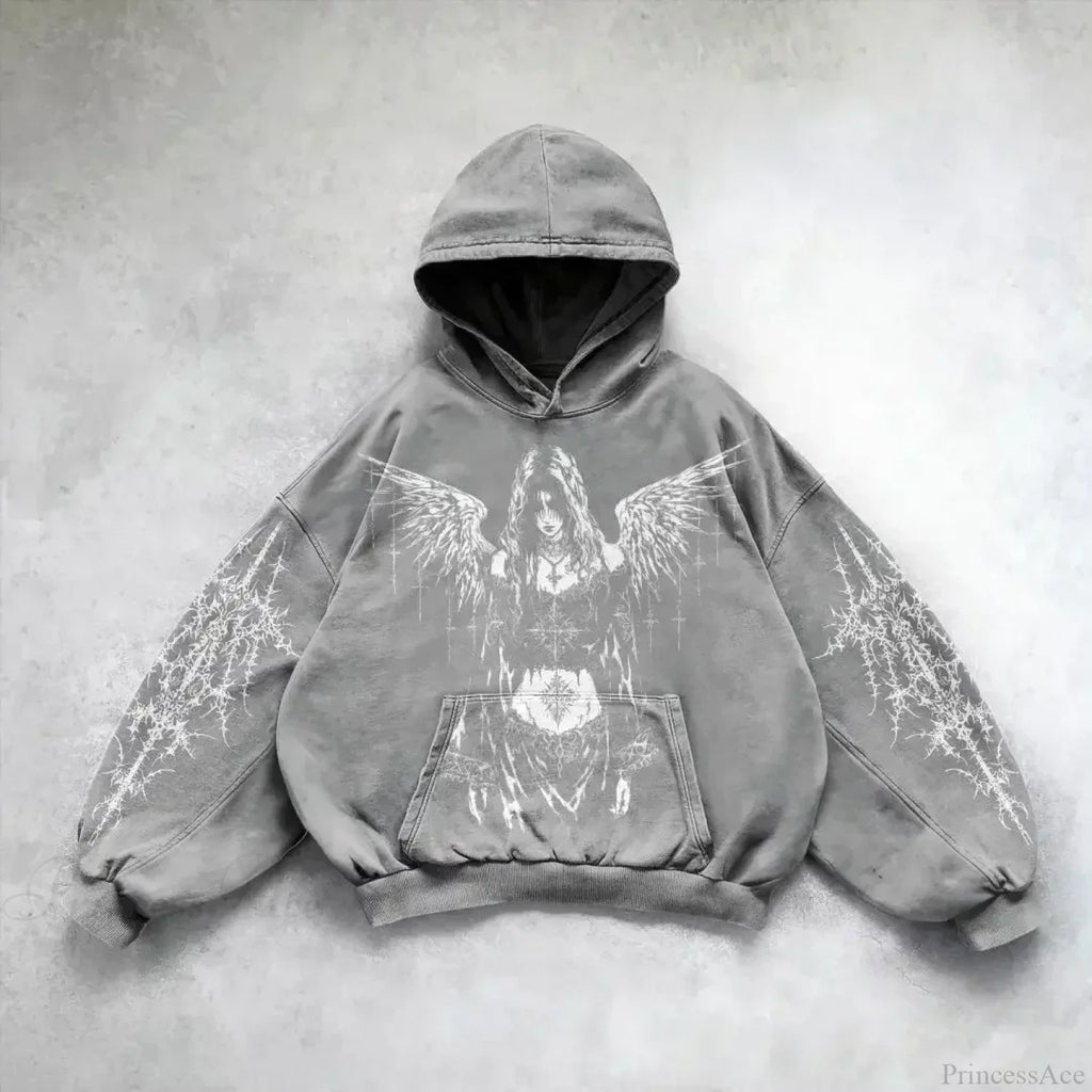 Goddess Pattern Print Hoodie