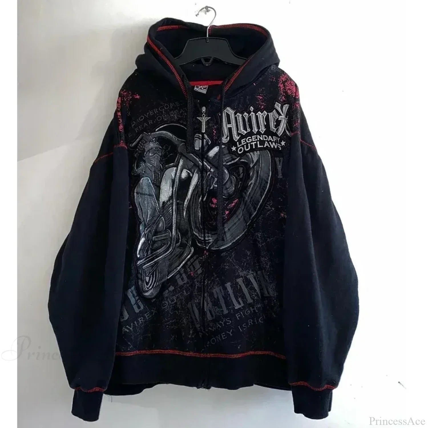 Gothic Letter Print Fall Hoodie