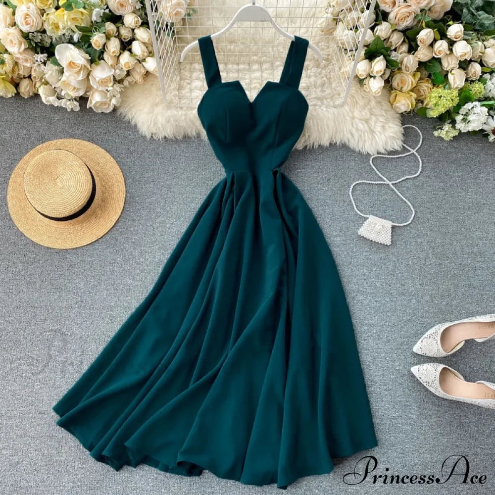 Gown Spaghetti Backless V Women Neck Tank Full-Length Robe Party Strap Long Dresses Festive Warm-Season Vestidos