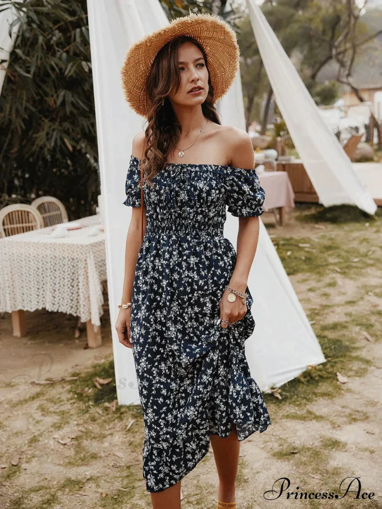 Gown With Brief Bohemian Arm Print