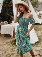 Gown With Brief Bohemian Arm Print