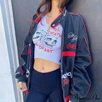 Graphic Cyber Streetwear Women Sleeveless Activity Harajuku Skinny Crops Tank Top