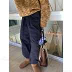 Gray Brushed Winter Korean Pants
