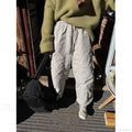 Gray Brushed Winter Korean Pants