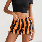 Halloween Stripe Elastic Waist Short