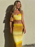 Halter Neck Sleeveless Crop Top Waist Bodycon Beach Mini Dress